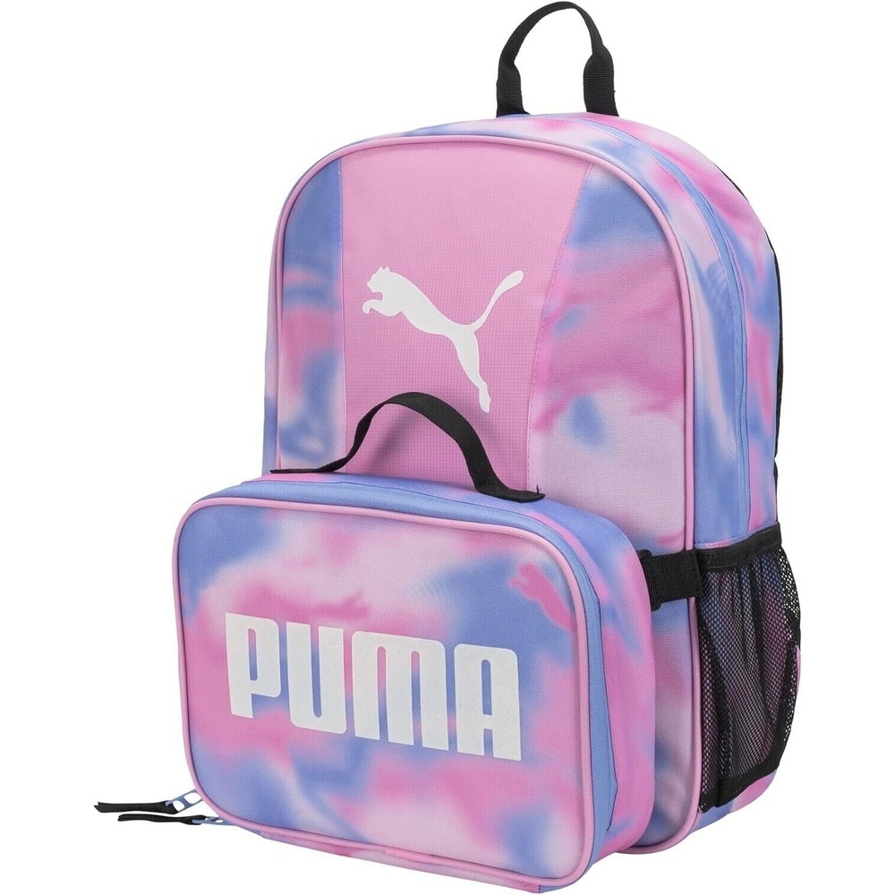 PUMA Backpack & Lunch Kit Combo Pink Purple One Size School Travel